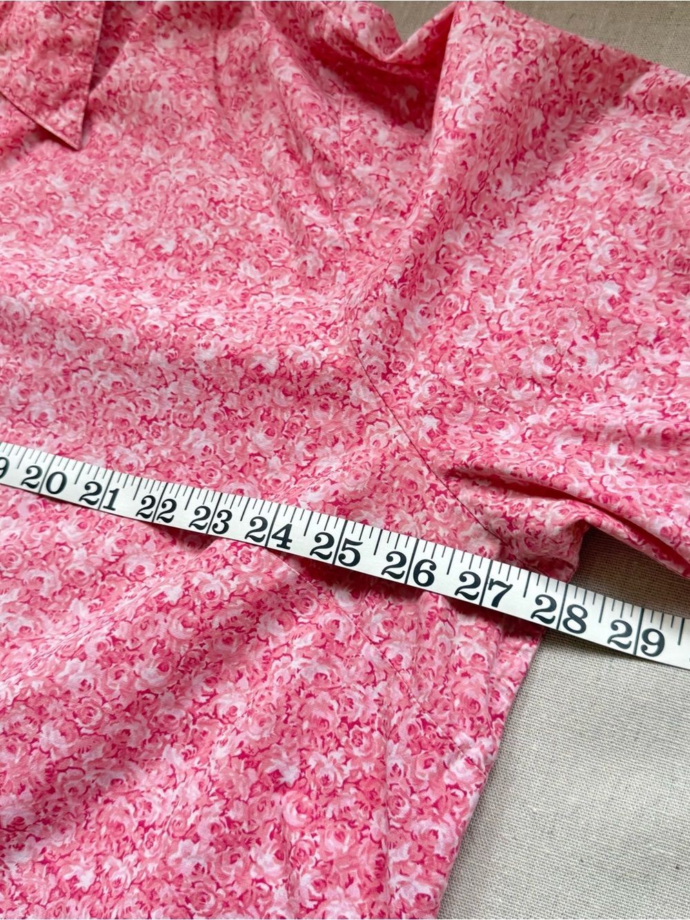 Eddie Bauer Pink White Floral Button Down Blouse Short Sleeve Top Plus Size XXL - Picture 10 of 13